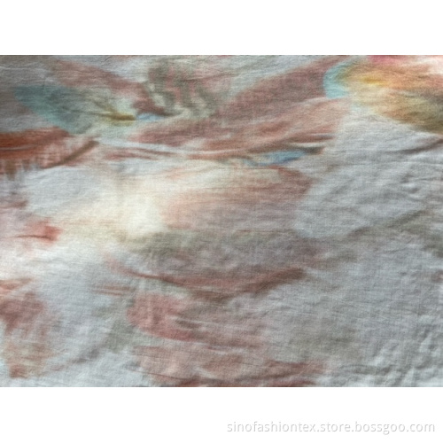 100% rayon dasi kain cetak dicelup